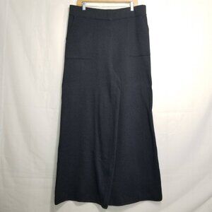 NWT The Drop Cynthia Wide Leg Sweater Pants black sz XXL knit high waist stretch